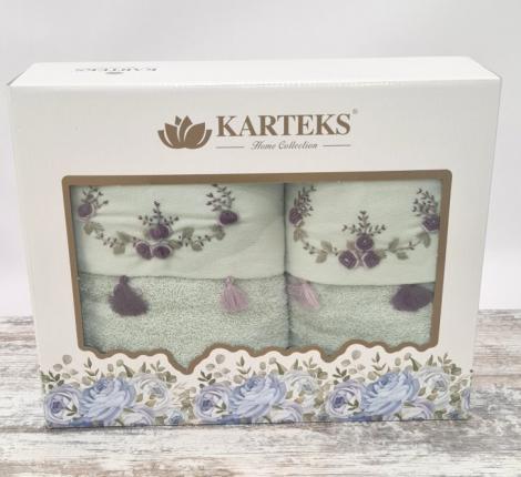 Набор полотенец "KARTEKS" (50х90/70х140) 2шт, салатовый 3