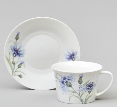 Чайный набор "ВАСИЛЬКИ" 760-840 на 6 персон, 12 предметов (250 мл)