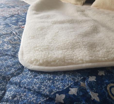 Одеяло тёплое Magic Wool &quot;Локон-Гжель&quot; шерсть мериноса, 100х140