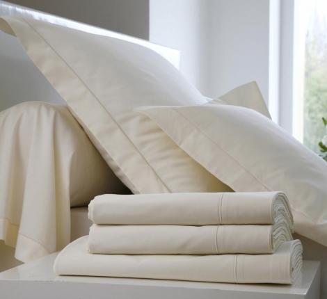 Постельное бельё "Blanc des Vosges" PLAIN NATUREL Сатин ДеЛюкс, Евро