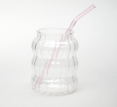 Набор стаканов 2 штуки "Agness" 887-291, 600 мл со стеклянными трубочками