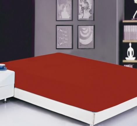 Простынь на резинке Софткоттон терракотовая (PRMF-9), 90x200