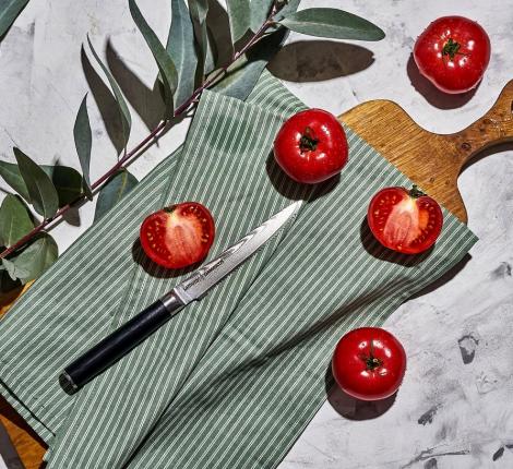 Нож кухонный &quot;Samura DAMASCUS&quot; для томатов 120 мм, G-10
