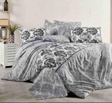 Постельное бельё EFOR RANFORCE "ROMANO GRI" (100% хлопок), Евро