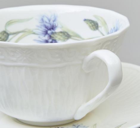 Чайный набор "ВАСИЛЬКИ" на 2 персоны, 4 предмета (330 мл)