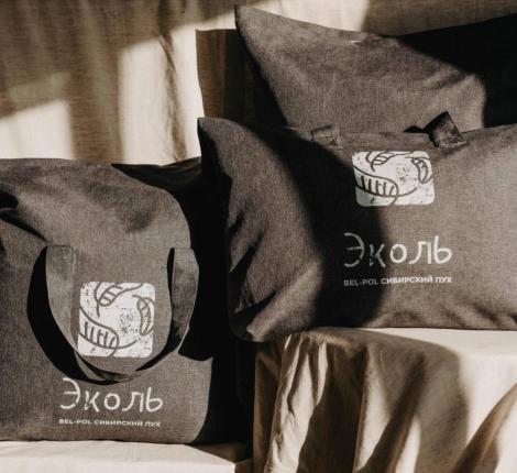 Одеяло пуховое «Эколь» серый пух, 150х200