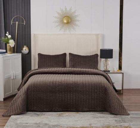 Покрывало "Sofi de Marko" Фердинанд (кофе) Велюр, 240х260