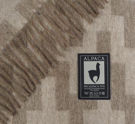 Плед INCALPACA (55% шерсть альпака, 45% шерсть мериноса) PP-70, 170x210