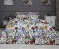 Постельное белье с одеялом "Kazanov.A." Маки (жемчуг лаванда) Велюр/Egypt Cotton, Евро