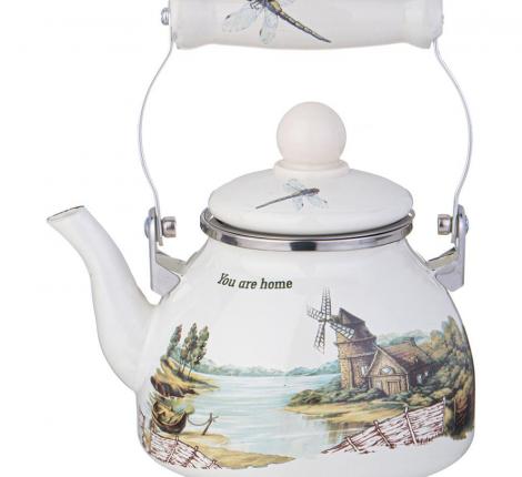 Чайник эмалированный со съёмным фильтром "FAMILY HOUSE", 1,1 Л