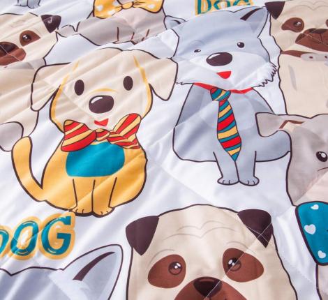 Постельное белье с одеялом детское "Sofi de Marko" Собачки Сатин, 1,5 спальный