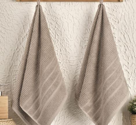 Комплект махровых полотенец "METEOR" (50x90/2 шт.) SICILYA, коричневый