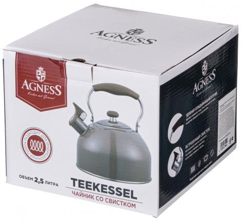 Чайник со свистком "AGNESS" 937-904, 2,5 л