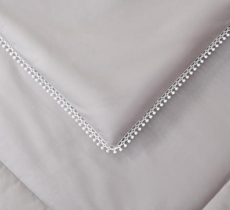 Постельное белье с одеялом "Sofi de Marko" Элиана (светло-серая) Сатин, Семейный