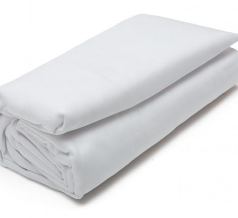 Простынь на резинке "Blanc des Vosges" сатин-делюкс, 200х200х30 blanc, белый