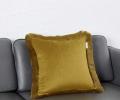 Наволочка декоративная "Sofi de Marko" Фаина (горчица) Велюр, 45х45 (1шт.)