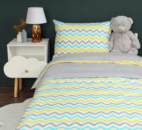 Постельное белье "Siberia" Зигзаг (желтый) Ранфорс, 1,5 спальный