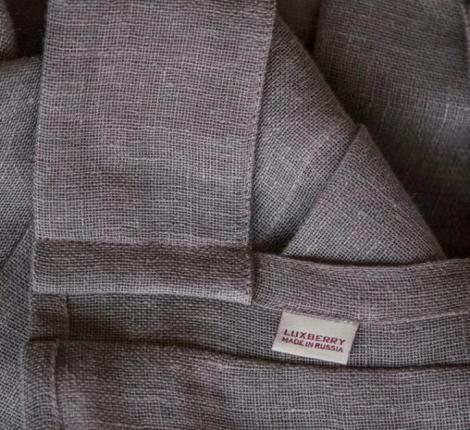 Штора со складками на петлях "МИСТРАЛЬ" 140х295 см, серая пейна