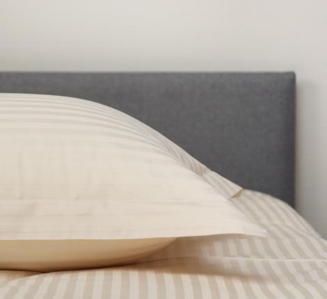 Постельное белье с одеялом "Sofi de Marko" Федерико (кремовый) Страйп Сатин, Семейный