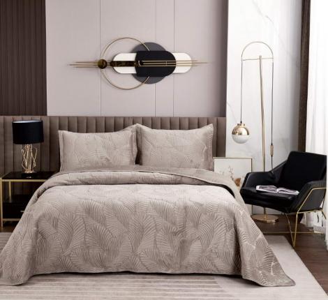 Покрывало "Sofi de Marko" Ноэль (бежевый) Велюр, 160х220