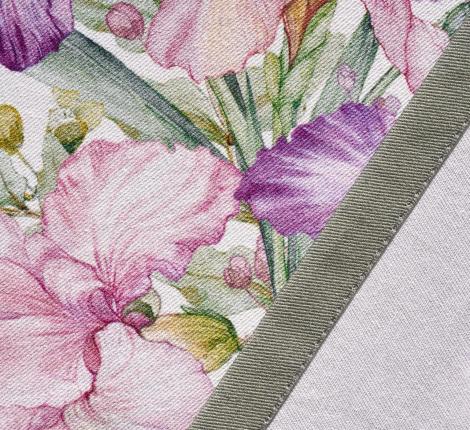 Дорожка с пропиткой "ИРИСЫ" 45х145 см, белый