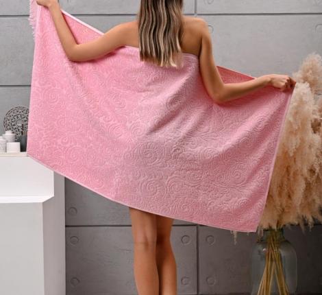 Полотенце махровое AMBIELLA "VERA" 70х140, пудра