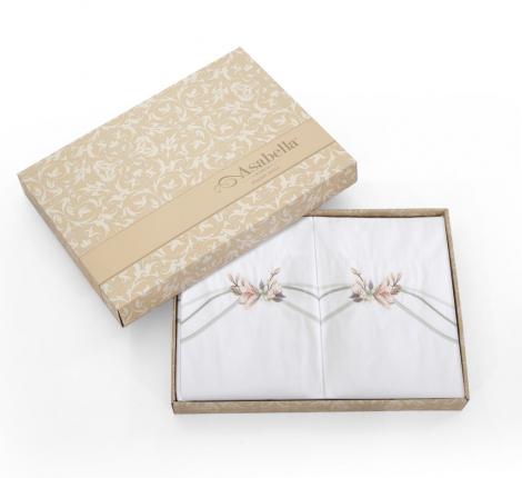 Постельное белье "Asabella" 2229-6 Сатин ДеЛюкс, Евро