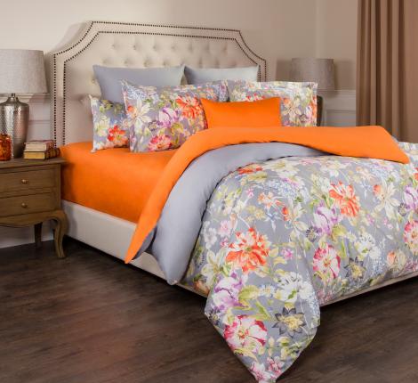 Постельное бельё SANTALINO &quot;ПАСТОРАЛЬ&quot; оранжевый, 1,5 спальный (50х70-2шт.)