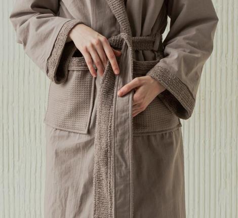 Халат Luxberry "COZY HOME" Махра/Варёный хлопок (шоколадный), S