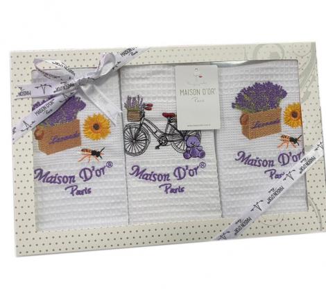 Комплект кухонных полотенец Maison D'or "FRUIT" 50х70-3шт, лаванда