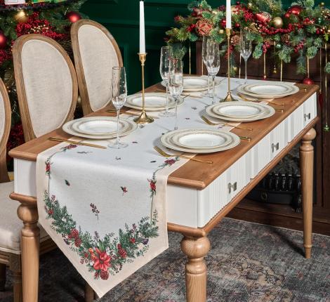 Дорожка на стол "CELEBRATION" 45х300 см, бежевый