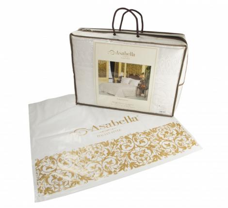 Постельное белье с одеялом "Asabella" 1885-OMP Жаккард, Евро