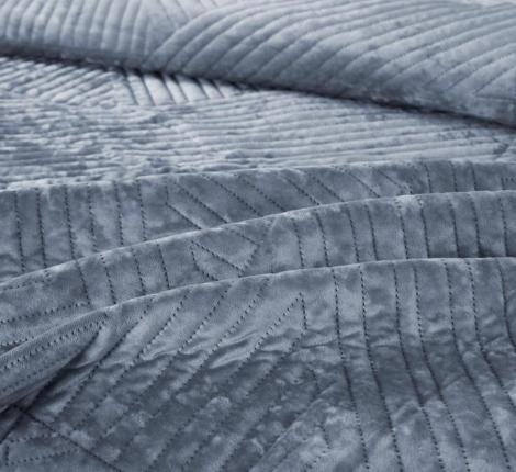 Покрывало "Sofi de Marko" Патрисия (серо-голубой 1) Велюр, 240х260