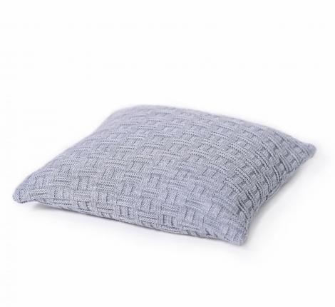 Наволочка вязаная "ШАХМАТЫ" 40x40, сумерки