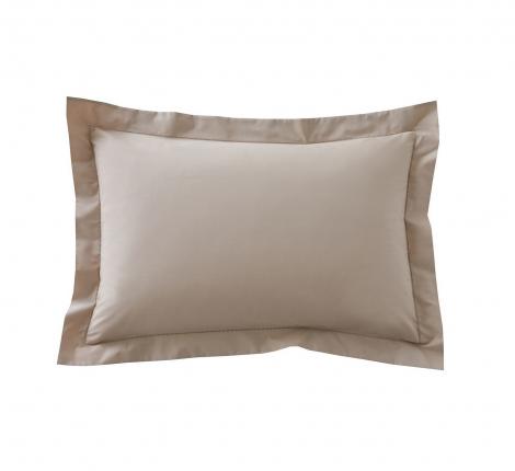 Наволочка "Blanc des Vosges" MARQUISE CHANVRE (бежевый) перкаль, 50x70