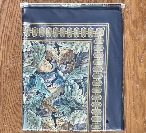 Скатерть круглая с пропиткой "ЛИСТЬЯ МОРРИСА" 150 см, синий