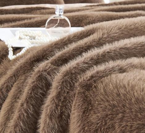 Плед "Sofi de Marko" Филиция (кофейный) Искусственный мех, 160х220