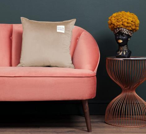 Подушка декоративная "Sofi de Marko" Ноэми (крем) Велюр, 45х45