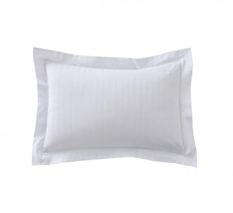 Наволочка "Blanc des Vosges" DIVINE BLANC (белый) страйп сатин, 50х70