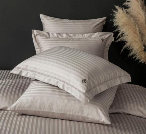 Постельное белье "Kazanov.A." Stripe Royal (платина) Страйп Сатин, Евро