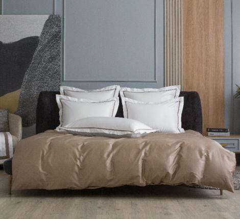 Наволочка с узкой отделкой "ALPINE CARAMEL BEIGE ALLURE GRASS" Мако-Сатин, 50х70 (2шт)