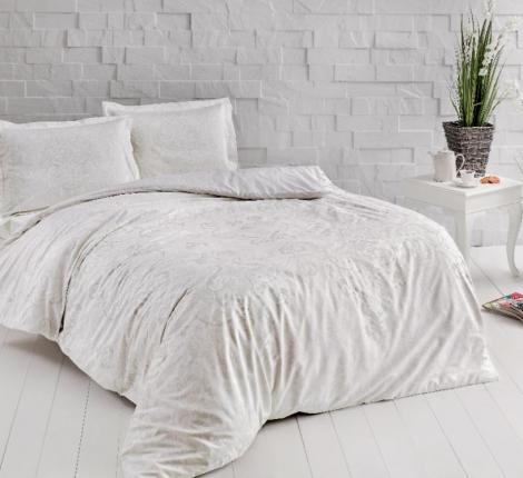 Постельное белье "TAC" Happy Days сатин Castillo 1,5 спальный, Кремовый