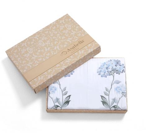 Постельное белье с вышивкой "Asabella" 2258-6 Мако-Сатин, Евро