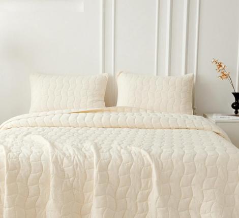 Покрывало "Sofi de Marko" Минелла (молоко) Жатый сатин, 230х250