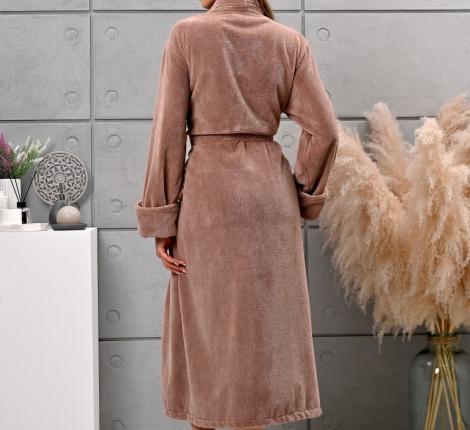 Халат женский трига шалька "AMBIELLA A-1295" какао, S/M