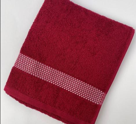 Полотенце махровое Кристаллики 50х85, бордовый