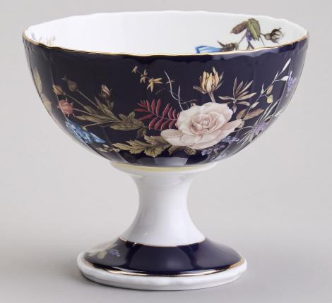 Ваза на ножке "КОБАЛЬТ" 86-2491-1, 13*11 см