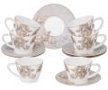 Чайный набор "ОЧАРОВАНИЕ" на 6 персон, 12 предметов (220 мл)