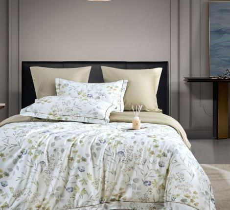 Постельное белье "Asabella" 2181-6 Мако-Сатин, Евро