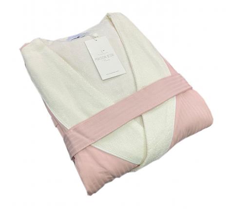 Халат женский  Maison D'or "COSSETTE" сатин-жаккард (пыльная роза), XS(42)-S(44)